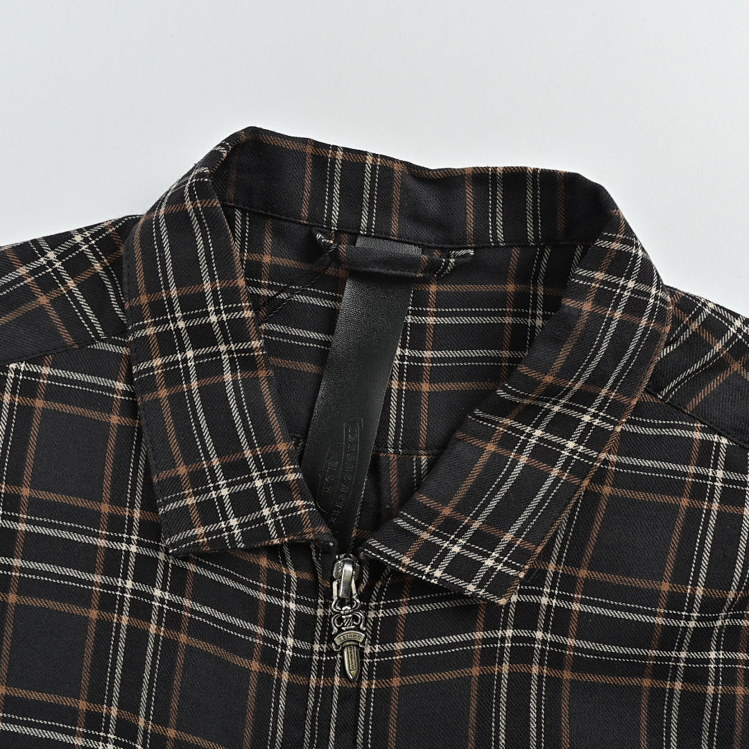 Chrome Hearts Shirt 149 - Black / Gray Plaid - view 6