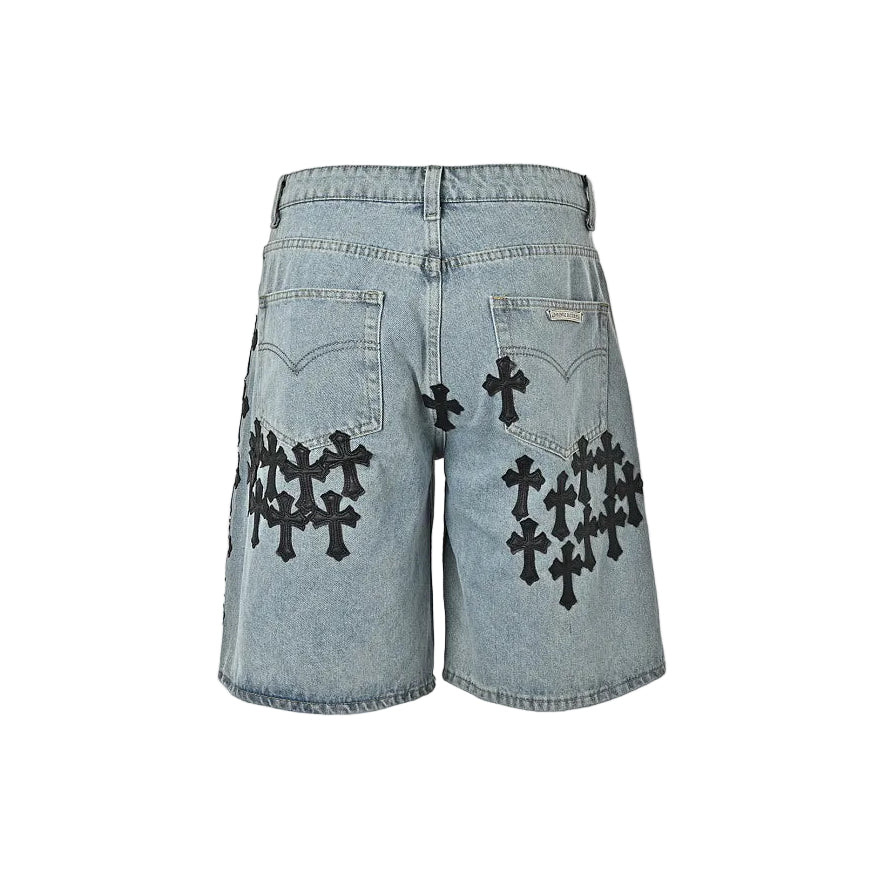Chrome Hearts Shorts 110 - Light Blue / Black - view 46