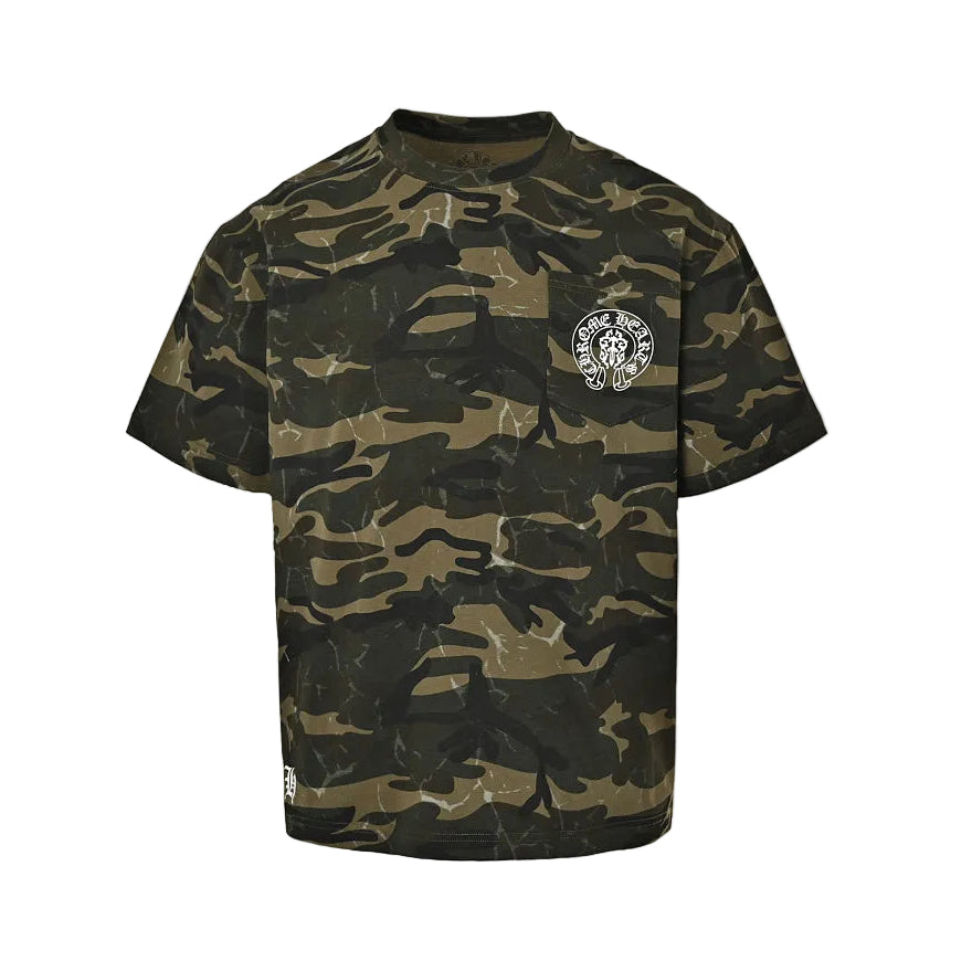 Chrome Hearts T-Shirt 079 - Green Camo / Red & Blue - view 2
