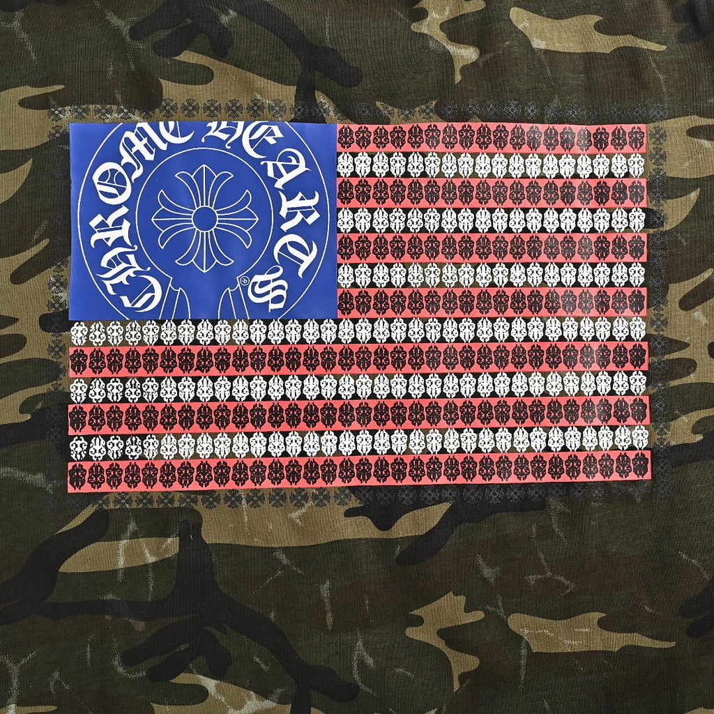 Chrome Hearts T-Shirt 079 - Green Camo / Red & Blue - view 3