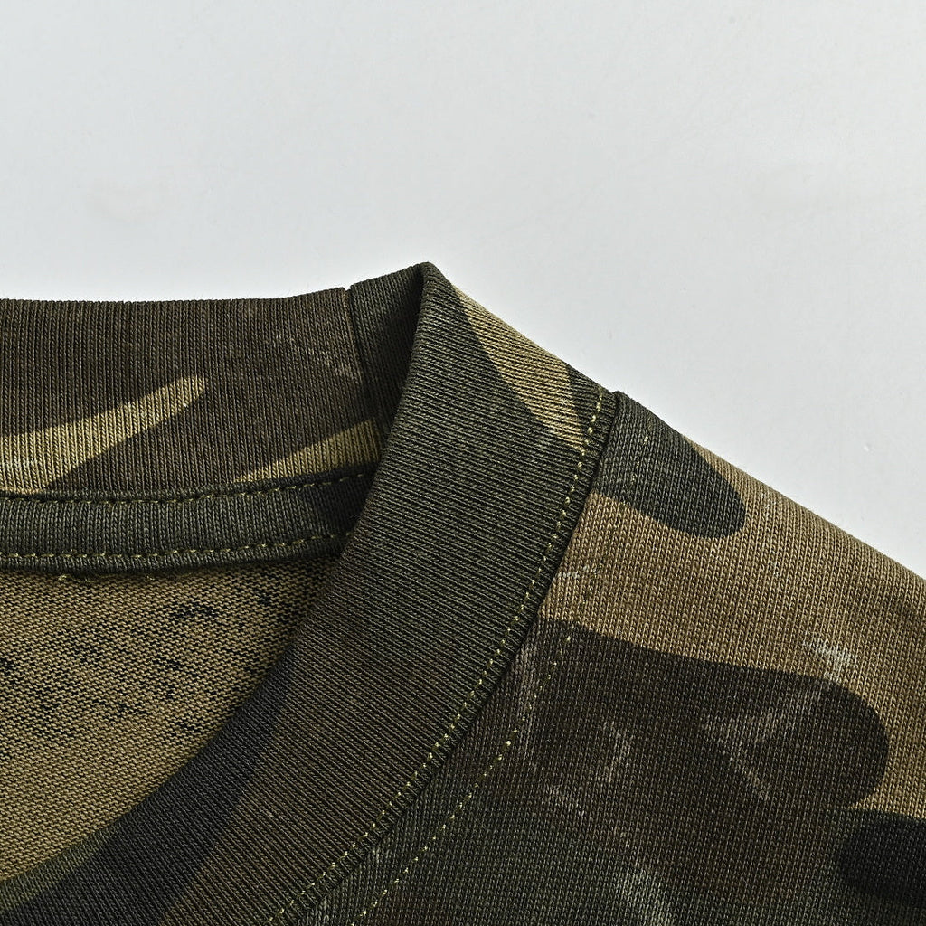 Chrome Hearts T-Shirt 079 - Green Camo / Red & Blue - view 6