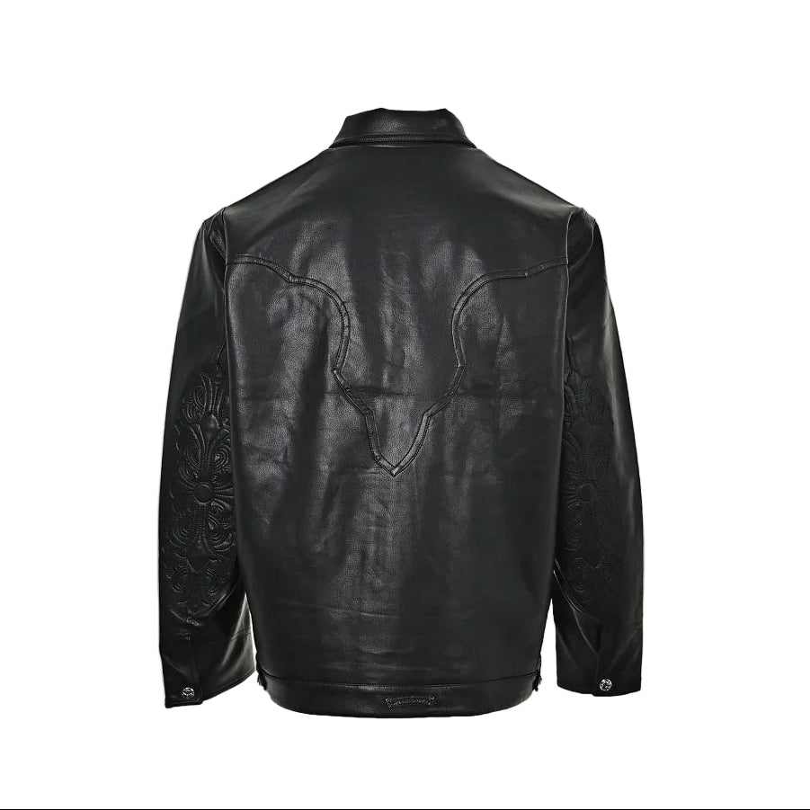 Chrome Hearts Leather Jacket 012 - Charcoal - view 1