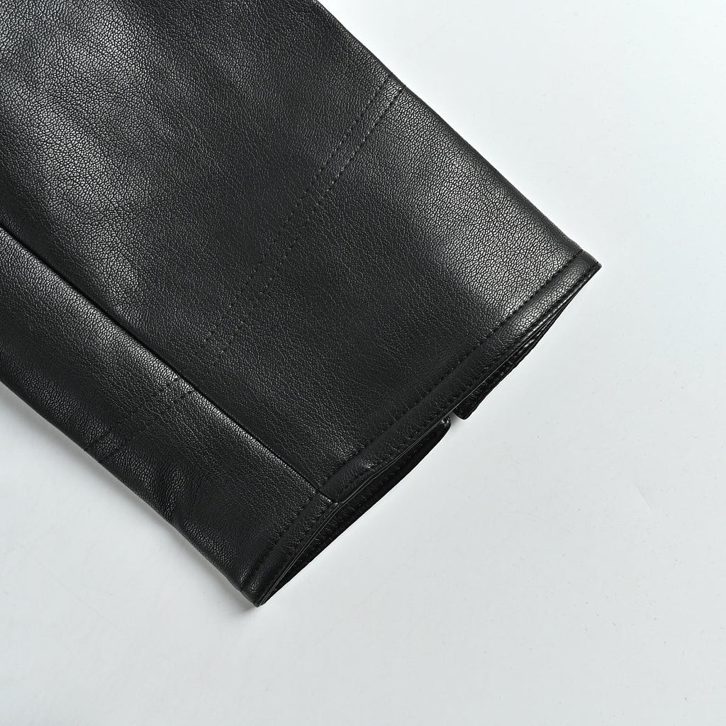 Chrome Hearts Leather Jacket 012 - Charcoal - view 3