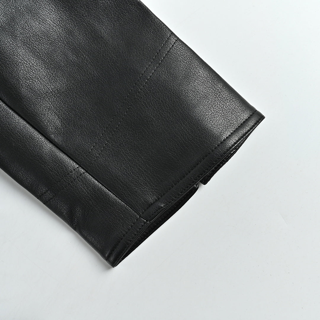 Chrome Hearts Leather Jacket 012 - Charcoal - view 3