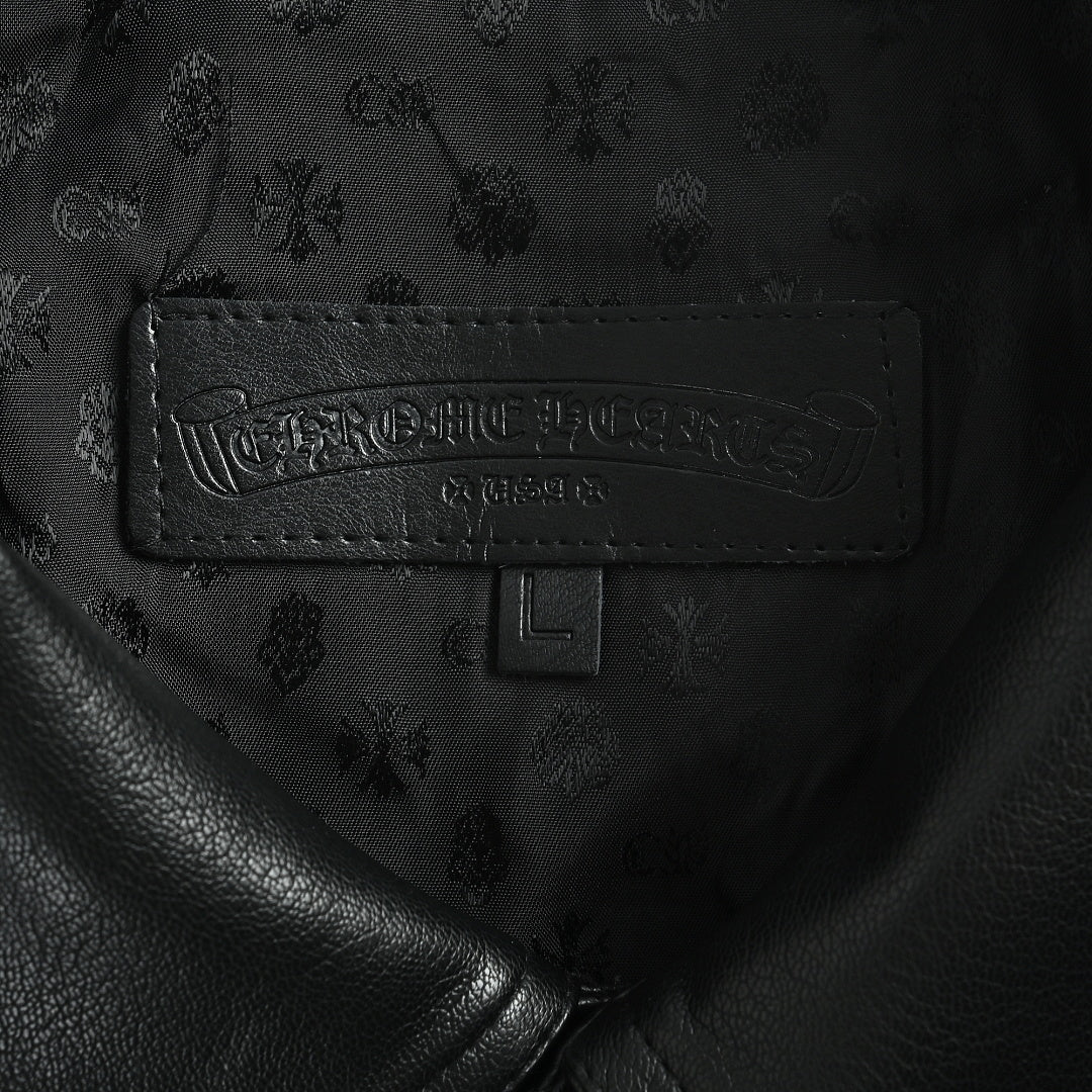 Chrome Hearts Leather Jacket 012 - Charcoal - view 4