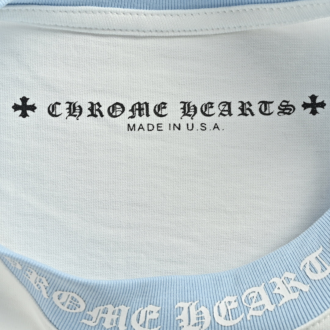 Chrome Hearts Long-Sleeve Top 008 - White / Light Blue - view 13