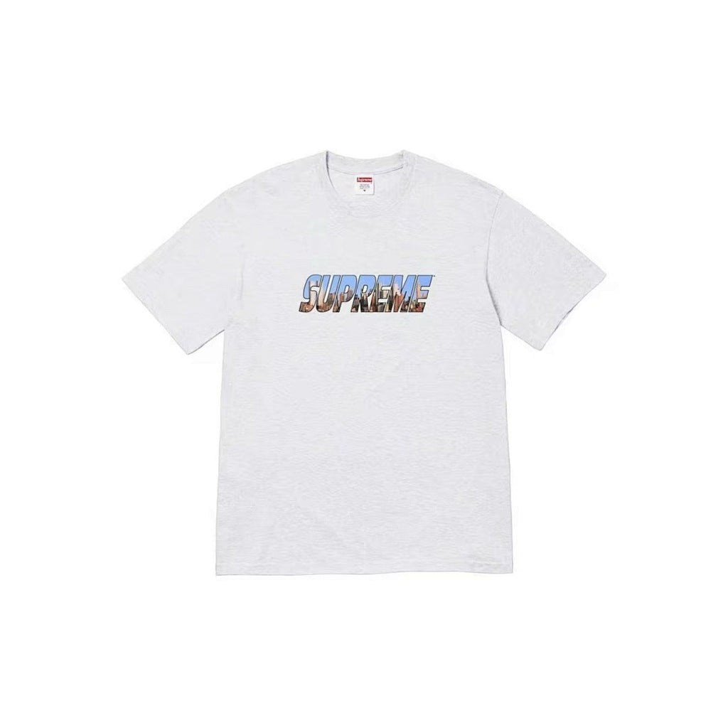款号797#p40💰 Supreme FW23 秋冬系列WEEK1 GOTHAM TEE 哥谭市字母Logo印花圆领短袖T恤 男女同款 宽松版型 采用260克精梳棉双纱 从面料到辅料全部三标齐全 - view 2