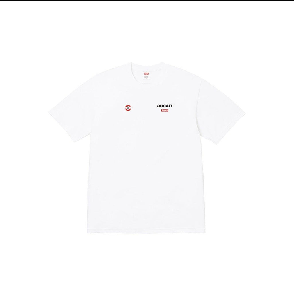 款号M109#p40💰 Supreme x DUCATI 联名款 SS24 WEEK16 LOGO TEE 背面徽标logo印花短袖 常规T恤 男女同款 宽松版型 采用260克精梳棉双纱 从面 - view 7