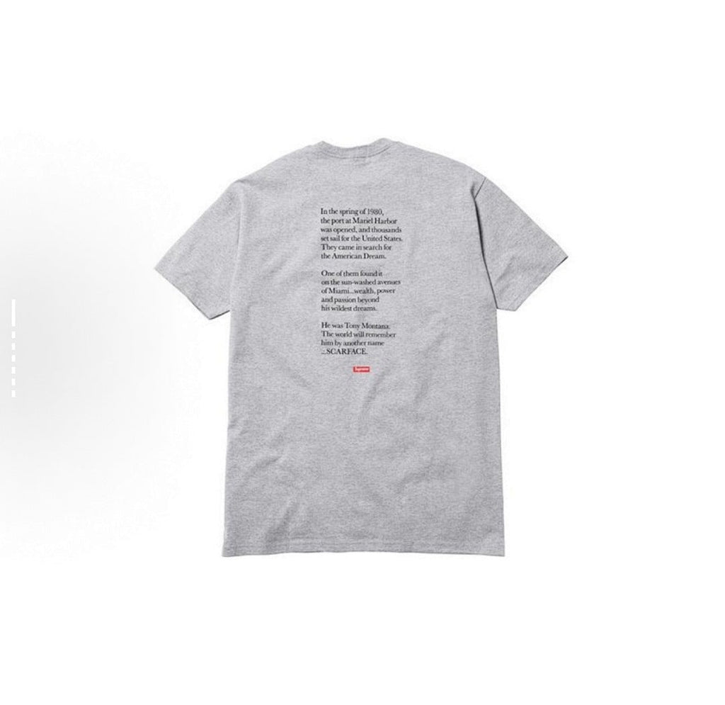 款号M141#p40💰 Supreme FW17 x Scarface Split Tee Black 联名款 疤面煞星短袖美式潮流T恤 男女同款 黑色 宽松版型 采用260克精梳棉双纱 从面料到辅 - view 5