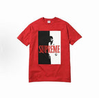 款号M141#p40💰 Supreme FW17 x Scarface Split Tee Black 联名款 疤面煞星短袖美式潮流T恤 男女同款 黑色 宽松版型 采用260克精梳棉双纱 从面料到辅 - view 6