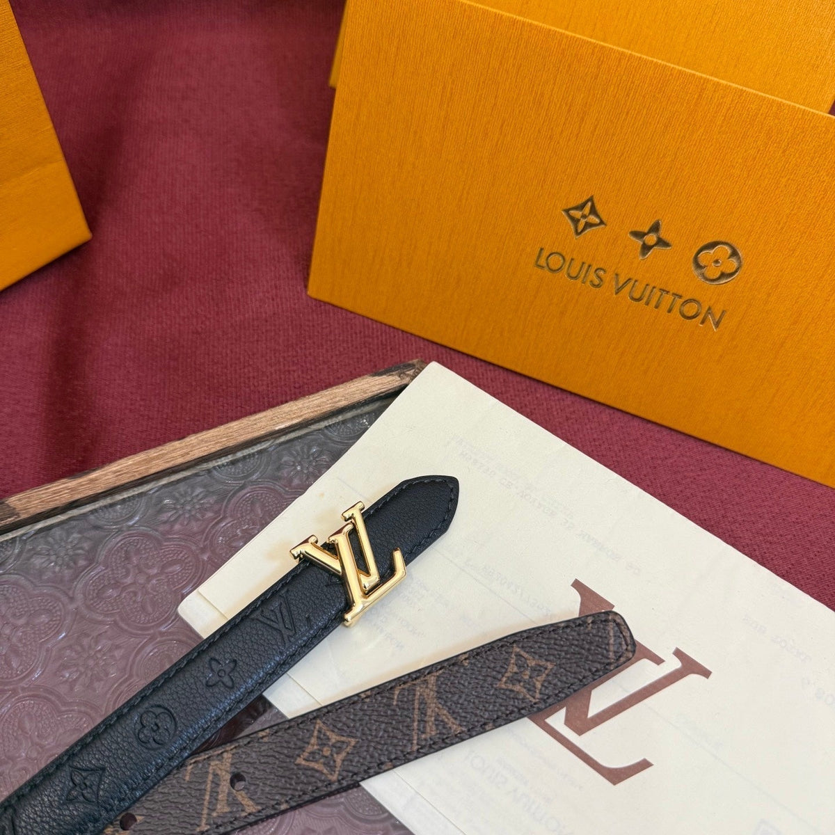 Louis Vuitton Monogram Belt – LV Initiales Gold Buckle | Women’s Luxury