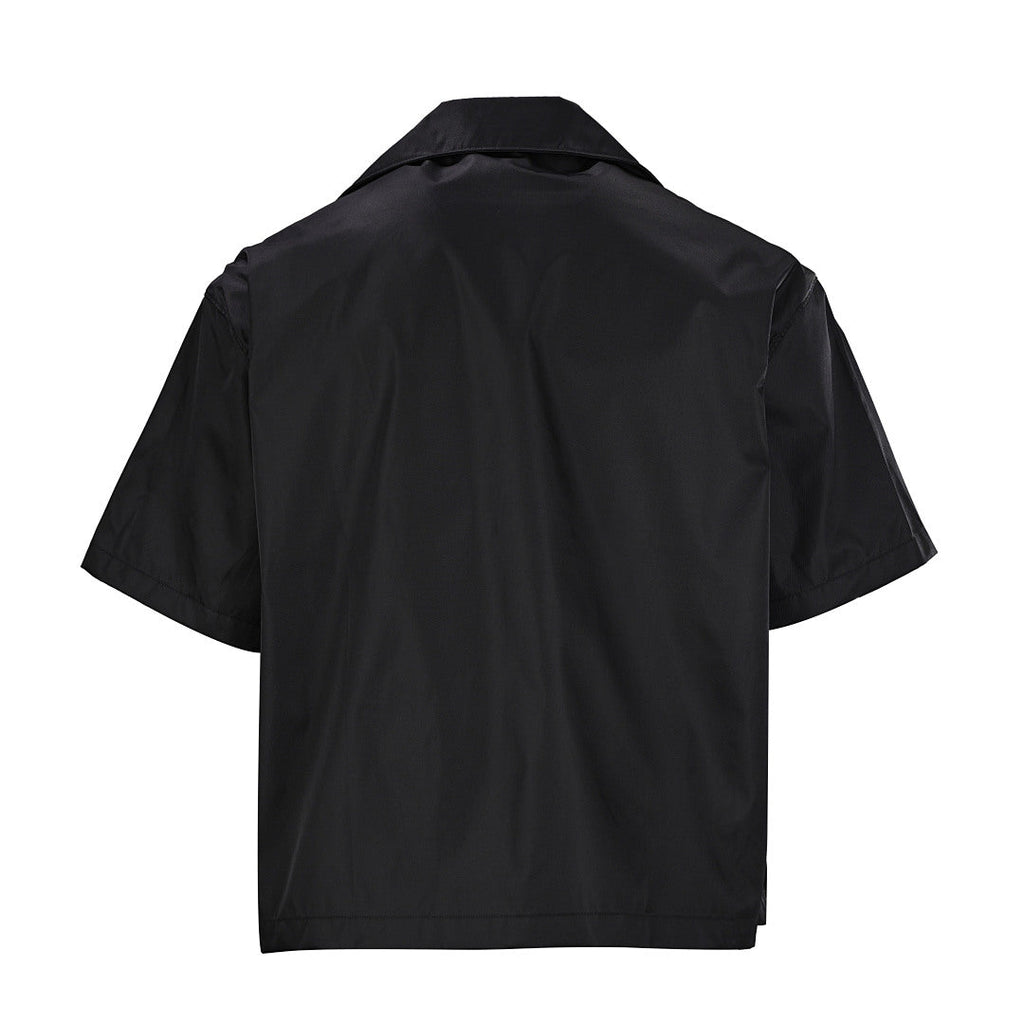 PRADA Nylon Short-Sleeve Shirt | Black | 2026 New Collection