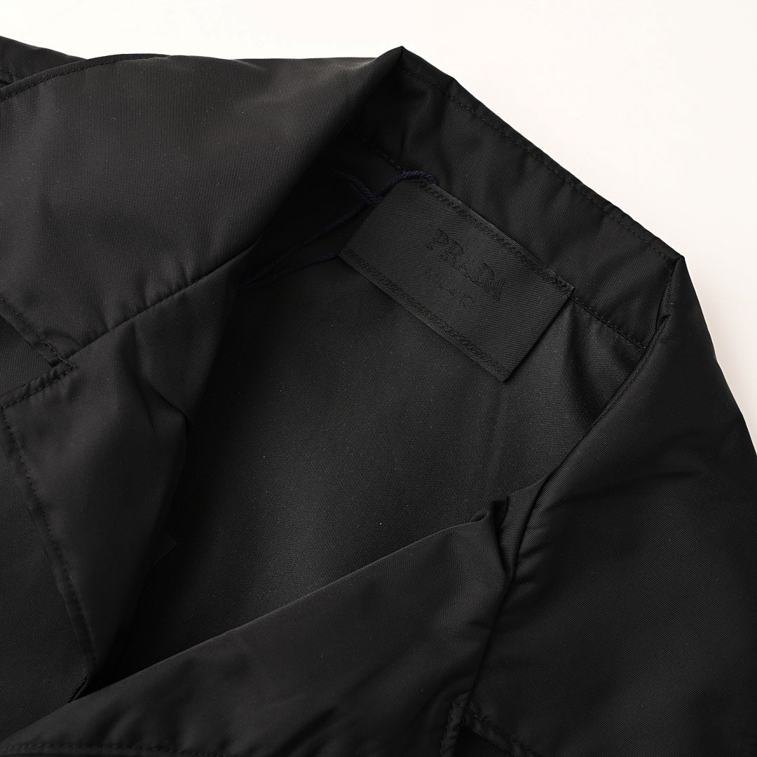 PRADA Nylon Short-Sleeve Shirt | Black | 2026 New Collection