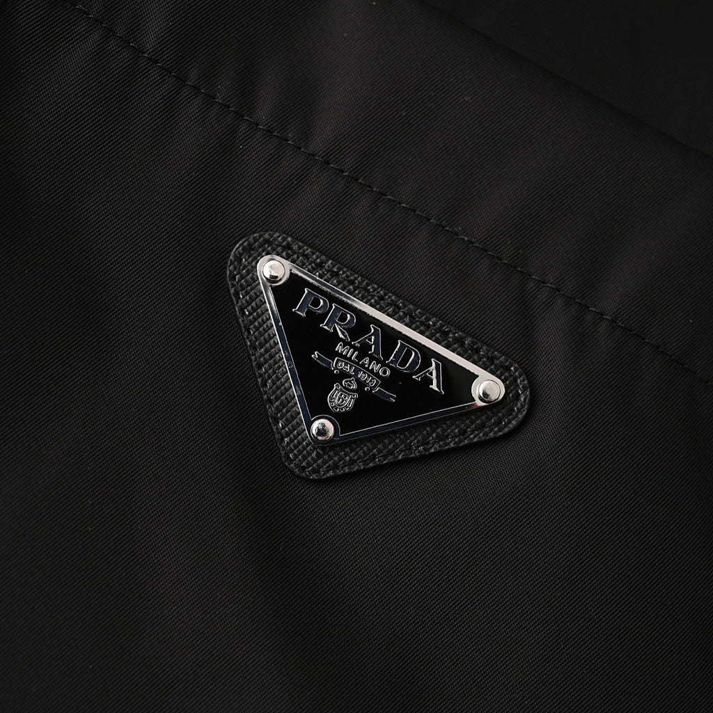 PRADA Nylon Short-Sleeve Shirt | Black | 2026 New Collection