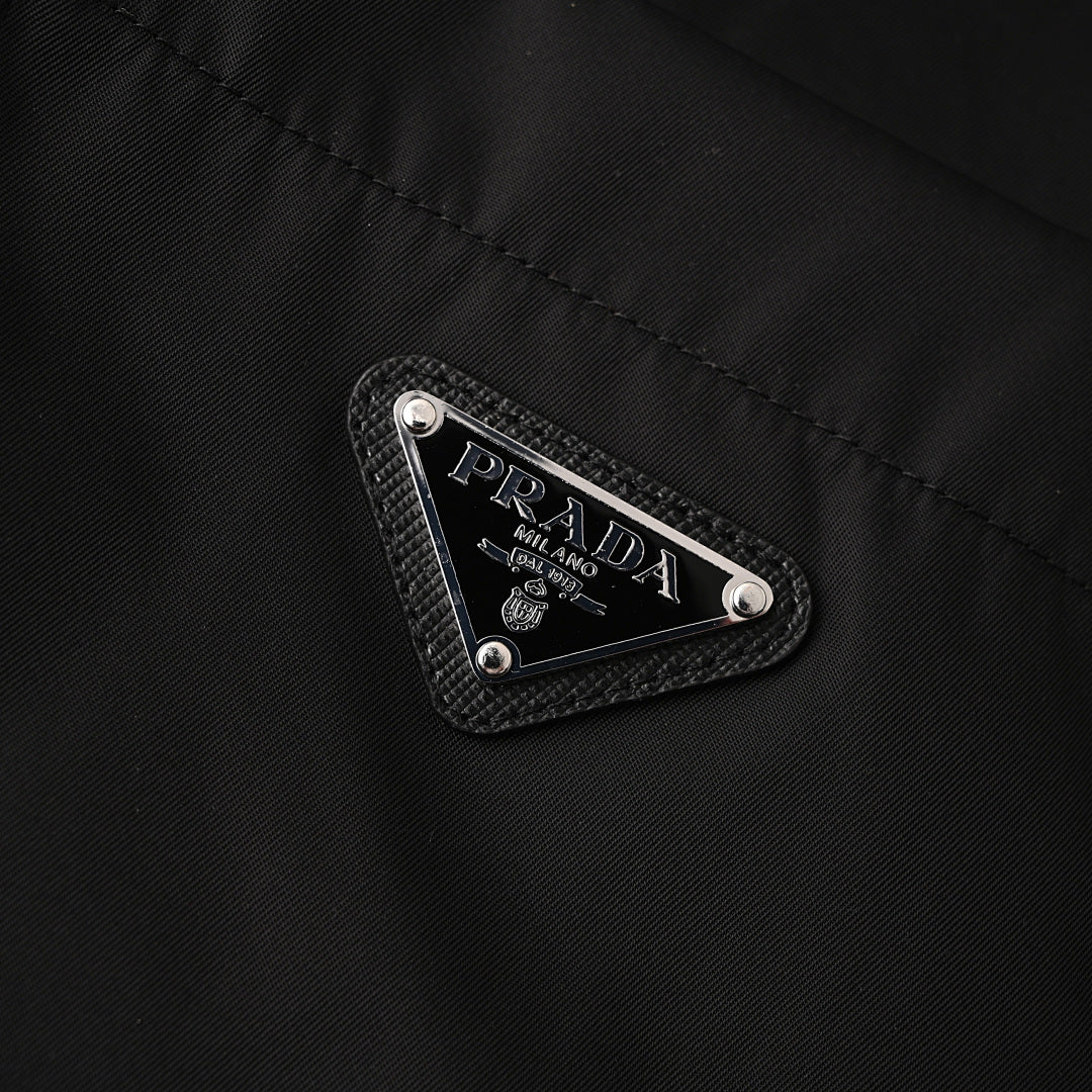 PRADA Nylon Short-Sleeve Shirt | Black | 2026 New Collection